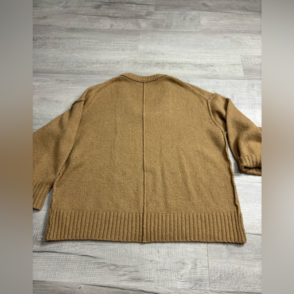 Free People Brookside Dolman-Sleeve Tunic Sweater, Desert Camel, Large - Picture 6 of 6
